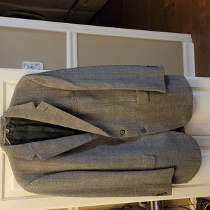 Kingsridge Custom Fabric black white red houndstooth jacket pure wool SZ 40…EUC